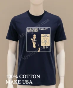 Electric Valley Records Woman Dagger Pentagram Baphomet funny america t-shirts