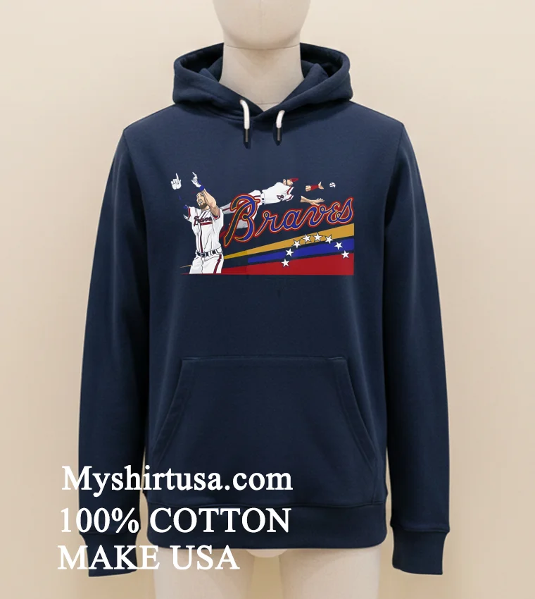 Ender Inciarte Unveils Braves Shirt Navy Shirt 1