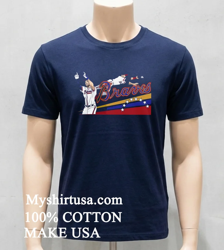 Ender Inciarte Unveils Braves Shirt Navy Shirt