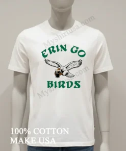 Erin Go Birds Eagle Holding A Guinness funny america t-shirts