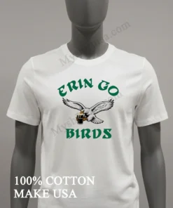 Erin Go Birds Eagle Holding A Guinness funny america t-shirts