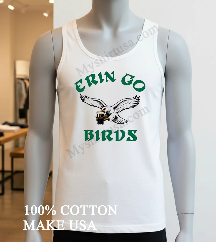 Erin Go Birds Eagle Holding A Guinness funny america t-shirts - white-t-shirt Erin Go Birds Eagle Holding A Guinness Shirt White T Shirt 4