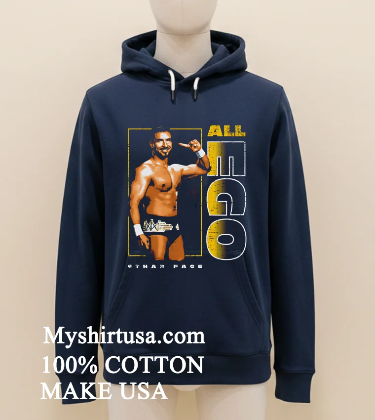 Ethan Page All Ego Pose Canadian Professional Wrestler Shirt - navy-shirt Ethan Page All Ego Pose Canadian Professional Wrestler Shirt Navy Shirt 1