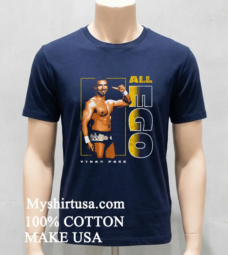 Ethan Page All Ego Pose Canadian Professional Wrestler Shirt Navy Shirt
