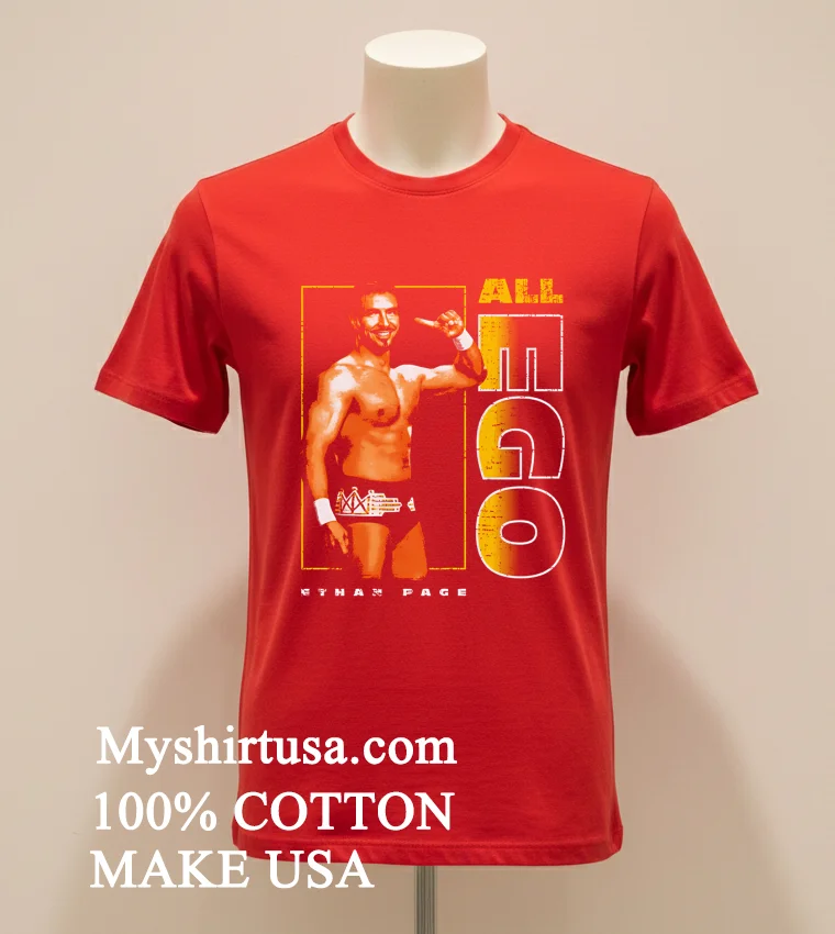 Ethan Page All Ego Pose Canadian Professional Wrestler Shirt Red Shirt
