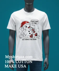 Everything Is Fine Meltdown Christmas Shirt