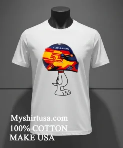 F1 Carlos Sainz Racing Helmet Snoopy Motorsport Shirt