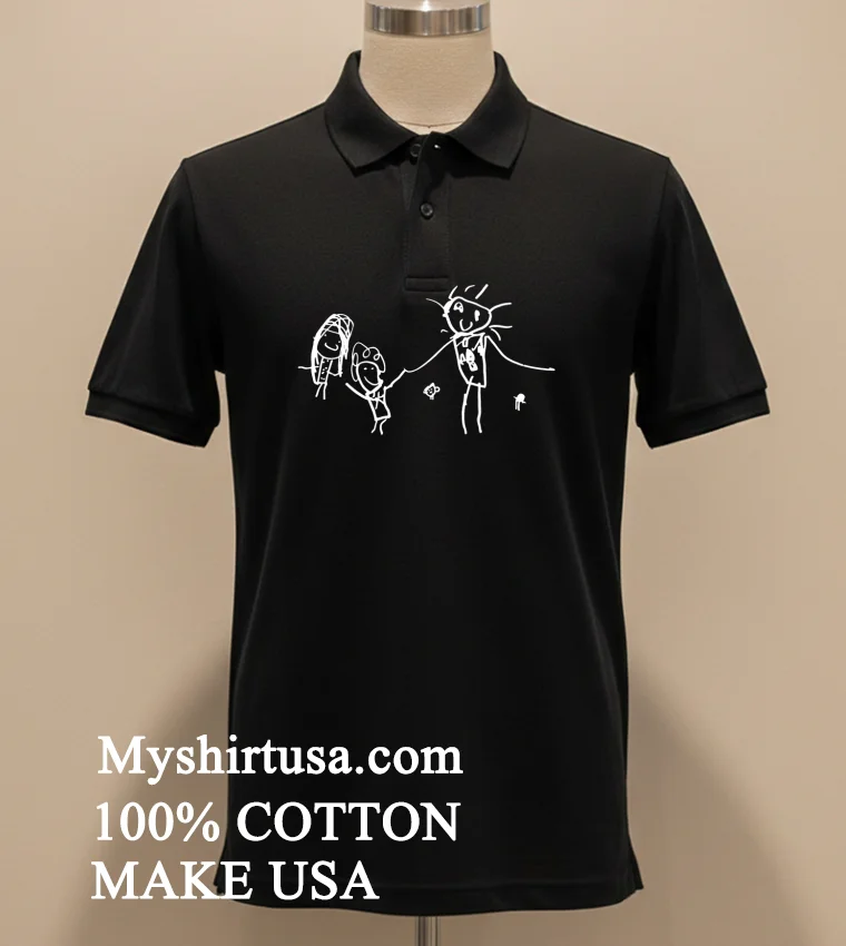 Family Baby Drawing Funny Shirt Balck Shirt