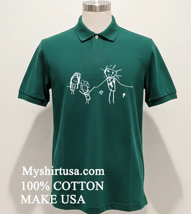 Family Baby Drawing Funny Shirt - green-shirt Family Baby Drawing Funny Shirt Green Shirt