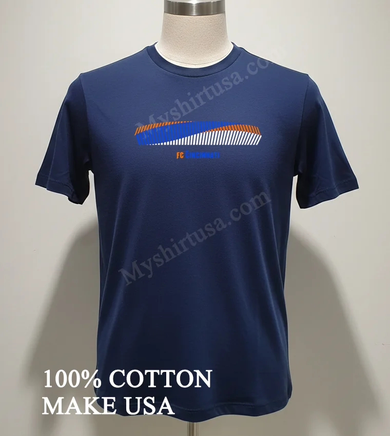 Fc Cincinnati Orange Blue White Abstract Stadium Shirt - navy-shirt Fc Cincinnati Orange Blue White Abstract Stadium Shirt Navy Shirt