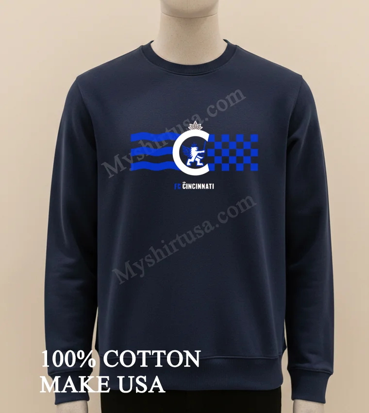 Fc Cincinnati Retro Knifey Lion Flag Shirt Long Sleve Shirt