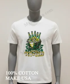 Find Your Pot Of Gold Beer Bucket With Shamrocks funny america t-shirts