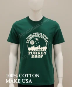 First Annual Wkrp Thanksgiving Day Turkey Drop Radio Les Nessman funny america t-shirts