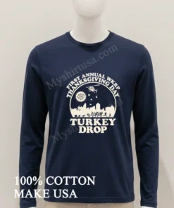 First Annual Wkrp Thanksgiving Day Turkey Drop Radio Les Nessman funny america t-shirts