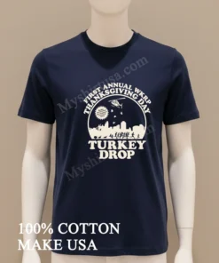 First Annual Wkrp Thanksgiving Day Turkey Drop Radio Les Nessman funny america t-shirts