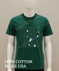 Floating Astronaut In Space Galaxy With Planets And Moon funny america t-shirts