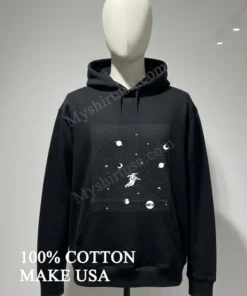 Floating Astronaut In Space Galaxy With Planets And Moon funny america t-shirts