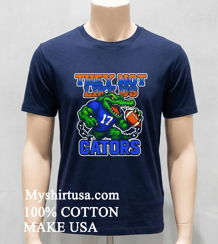 Florida Football They Not Like Us Mascot Shirt - navy-shirt Florida Football They Not Like Us Mascot Shirt Navy Shirt