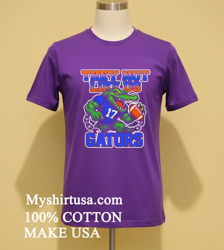 Florida Football They Not Like Us Mascot Shirt - purple-shirt Florida Football They Not Like Us Mascot Shirt Purple Shirt