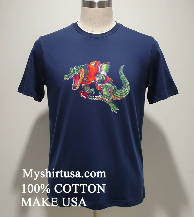 Florida Gators Football Illustrated Mascot Shirt Navy Shirt 1