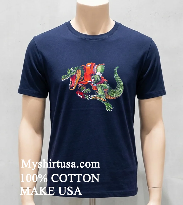 Florida Gators Football Illustrated Mascot Shirt Navy Shirt