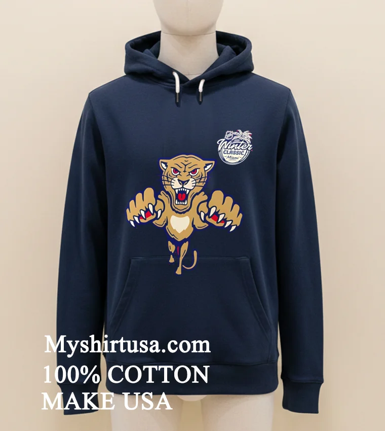 Florida Panthers Mascot 2026 Nhl Winter Classic Shirt - navy-shirt Florida Panthers Mascot 2026 Nhl Winter Classic Shirt Navy Shirt 1