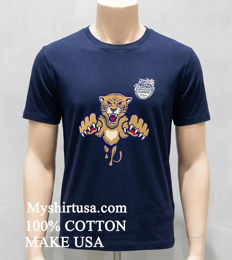Florida Panthers Mascot 2026 Nhl Winter Classic Shirt Navy Shirt