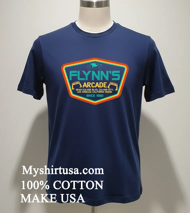 Flynns Arcade Since 1982 Logo Shirt Navy Shirt 1
