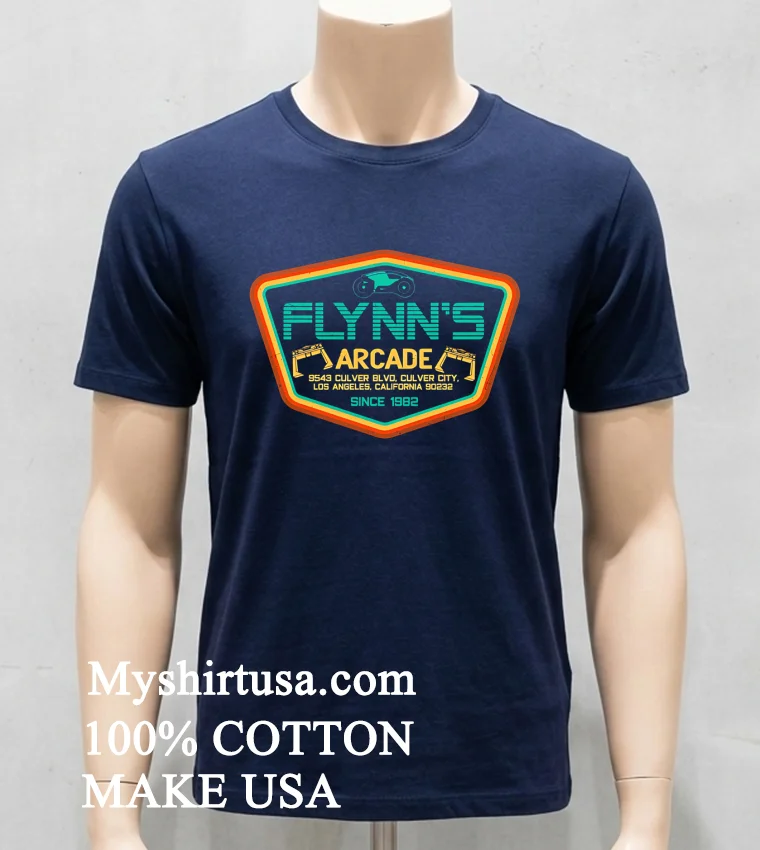 Flynns Arcade Since 1982 Logo Shirt Navy Shirt