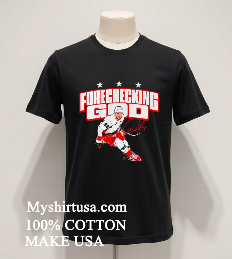 Forechecking God Tom Wilson Washington Capitals Hockey funny america t-shirts - balck-shirt Forechecking God Tom Wilson Washington Capitals Hockey Shirt Balck Shirt