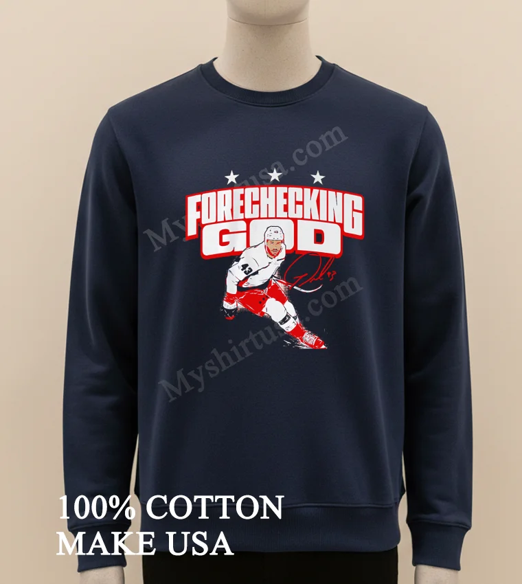 Forechecking God Tom Wilson Washington Capitals Hockey Shirt Long Sleve Shirt