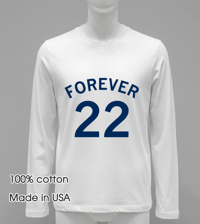 Forever 22 Curved Fever Shirt White T Shirt
