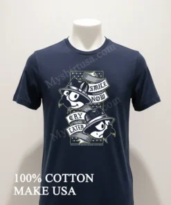 Frank Collection Smile Now Cry Later Mustache Cartoon Character funny america t-shirts