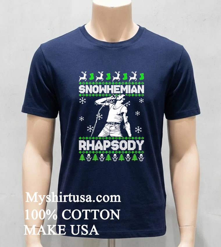 Freddie Mercury Bohemian Rhapsody Christmas Shirt Navy Shirt