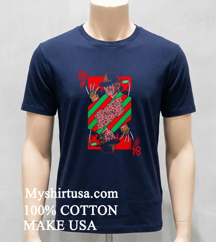 Freddy 84 Horror Halloween new t-shirt - navy-shirt Freddy 84 Horror Halloween Shirt Navy Shirt