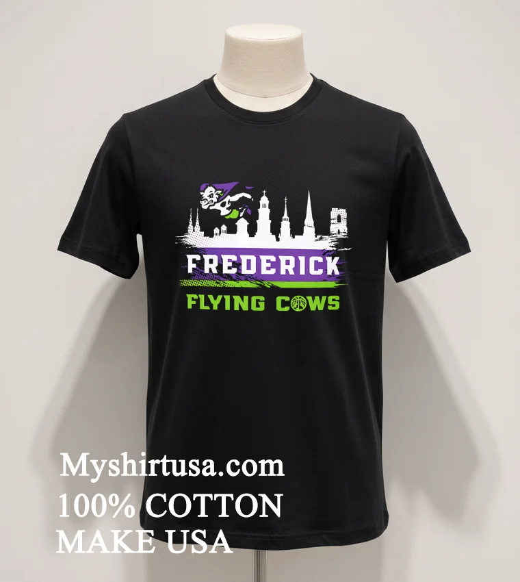 Frederick Flying Cows Shirt Balck Shirt 1