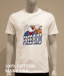 Free Bird Eagle Patriot American Flag Electric Guitar funny america t-shirts