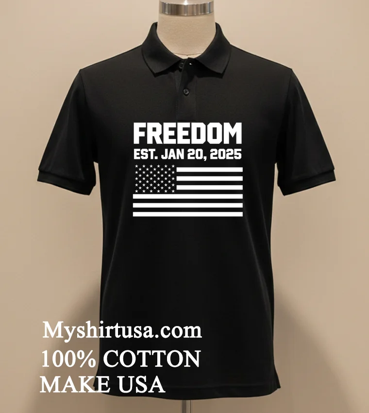 Freedom Est Jan 20 2025 America Flag Shirt Balck Shirt 1