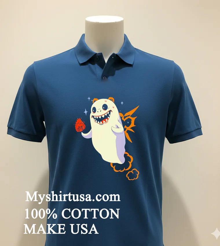 Funny Ghost Halloween Monster Shirt Navy Shirt 1