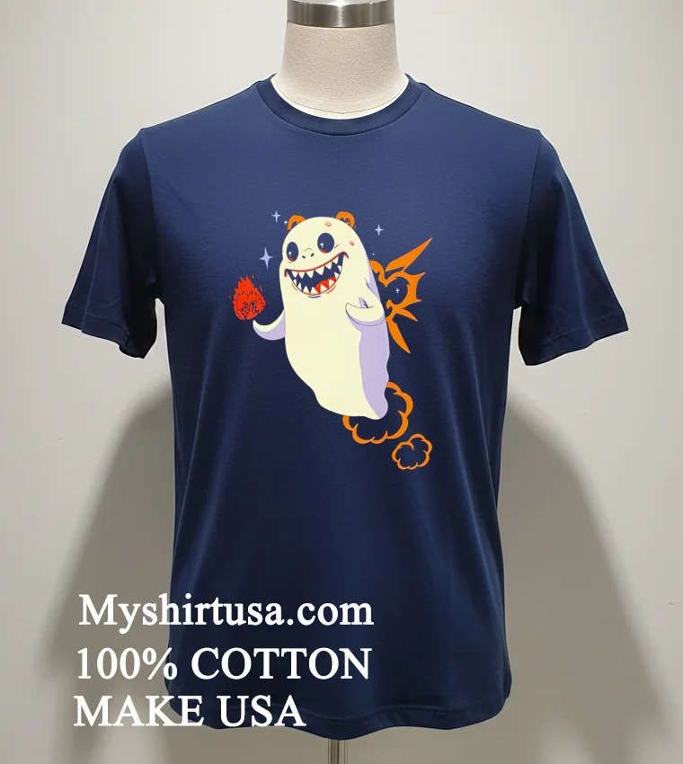 Funny Ghost Halloween Monster Shirt - navy-shirt Funny Ghost Halloween Monster Shirt Navy Shirt