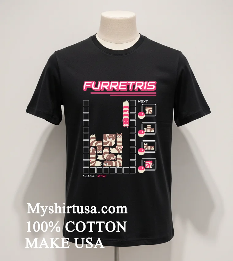 Furretris Next Ferrets Score 0162 Video Games Shirt - balck-shirt Furretris Next Ferrets Score 0162 Video Games Shirt Balck Shirt