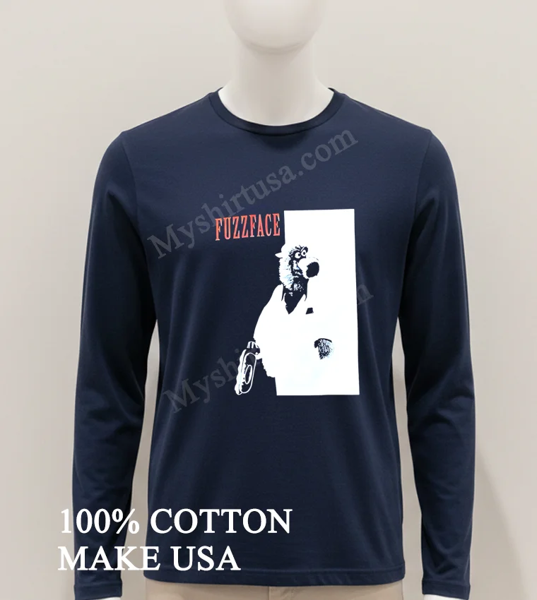 Fuzzface Mascot Character Black And White Graphic Shirt Hoodie Shirt