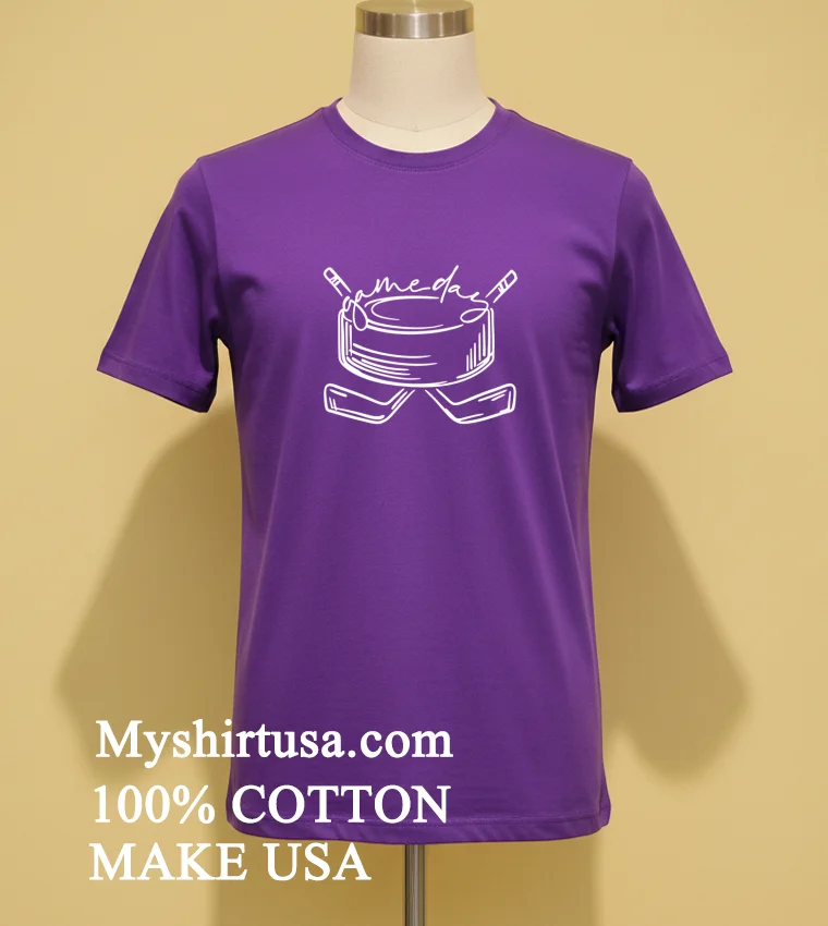 Game Day Hockey Design Shirt Purple Shirt