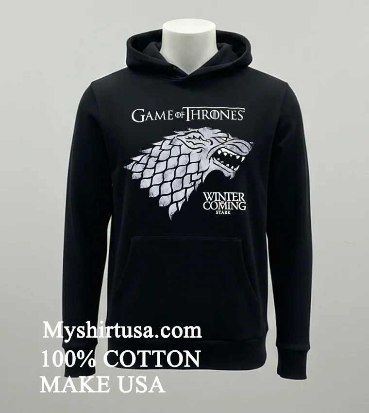 Game Of Thrones Winter Is Coming Stark Wolf Head Logo new t-shirt - balck-shirt Game Of Thrones Winter Is Coming Stark Wolf Head Logo Shirt Balck Shirt