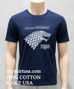 Game Of Thrones Winter Is Coming Stark Wolf Head Logo new t-shirt