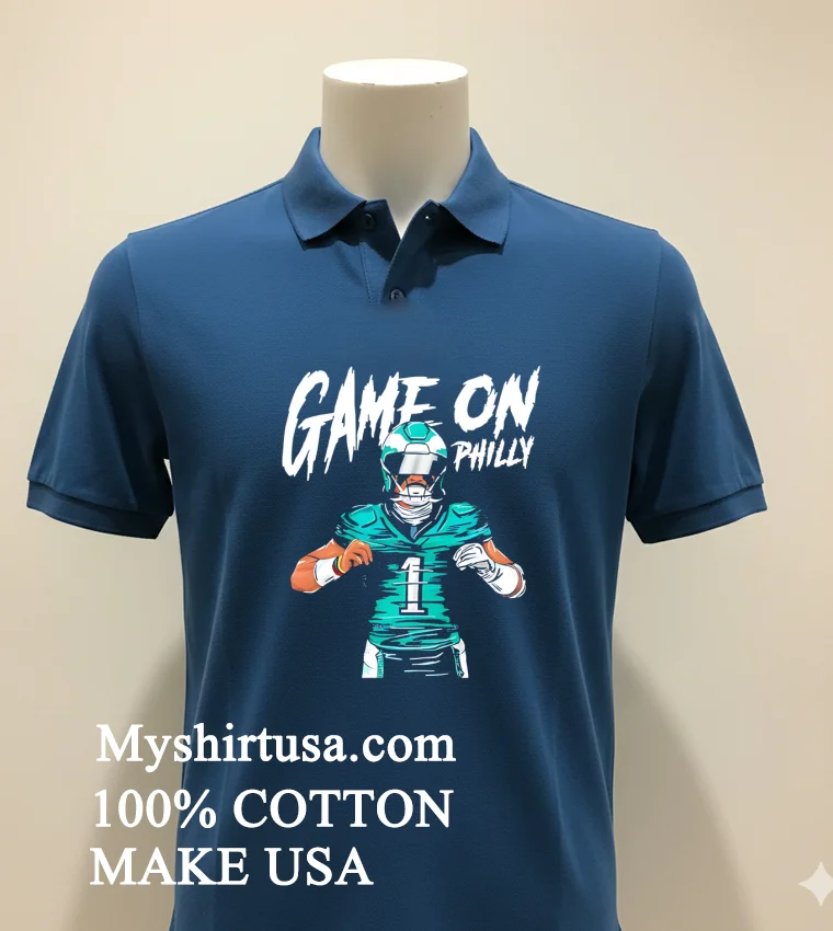 Game On Philly Jalen Hurts Philadelphia Eagles Shirt Navy Shirt 1