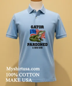 Gator Pardoned 1 20 25 American Flag Shirt