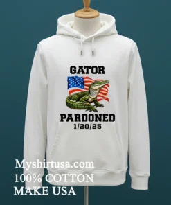 Gator Pardoned 1 20 25 American Flag Shirt