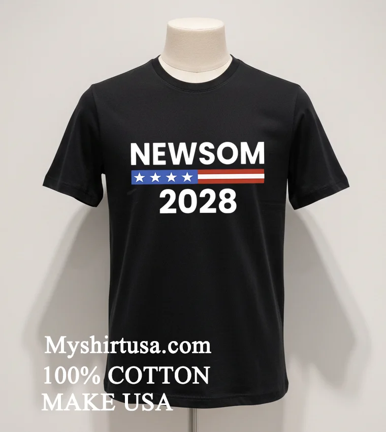 Gavin Newsom 2028 California Democrat Support new t-shirt - balck-shirt Gavin Newsom 2028 California Democrat Support Shirt Balck Shirt 1