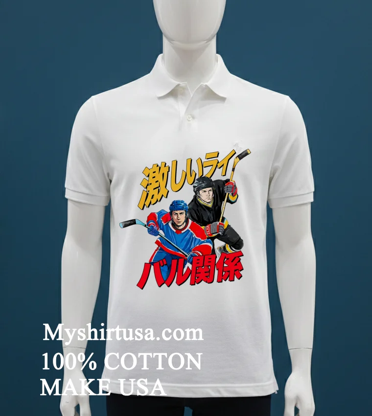 Gay Hockey Manga Classic Shirt - white-t-shirt Gay Hockey Manga Classic Shirt White T Shirt